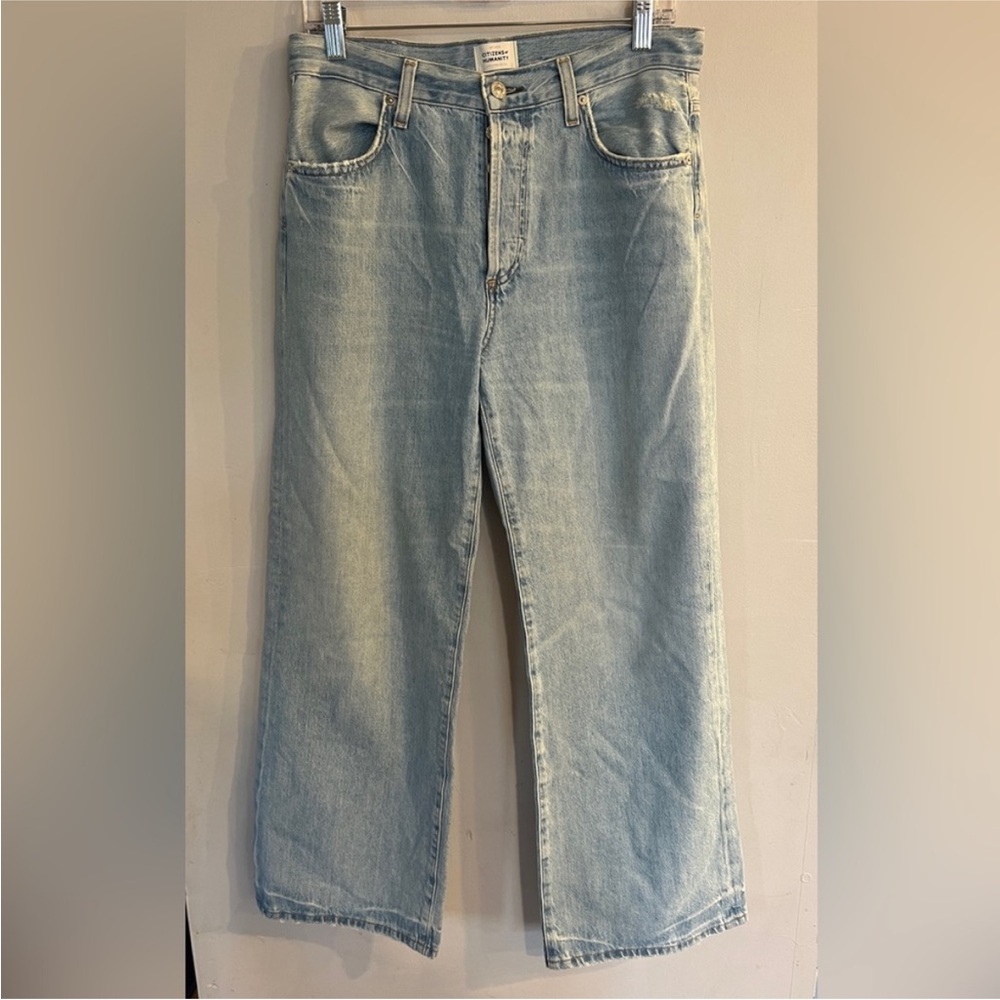Citizens Of Humanity Light Wash Wide Leg Jeans